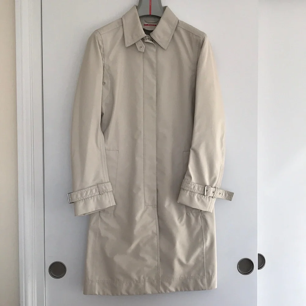 NWT VINTAGE PRADA TRENCH COAT - Picture 5 of 8